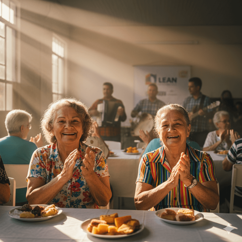 Apresentação musical em um evento cultural no LEAN